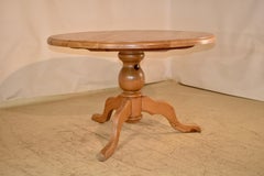 English Pine Pedestal Breakfast Table, Circa 1900