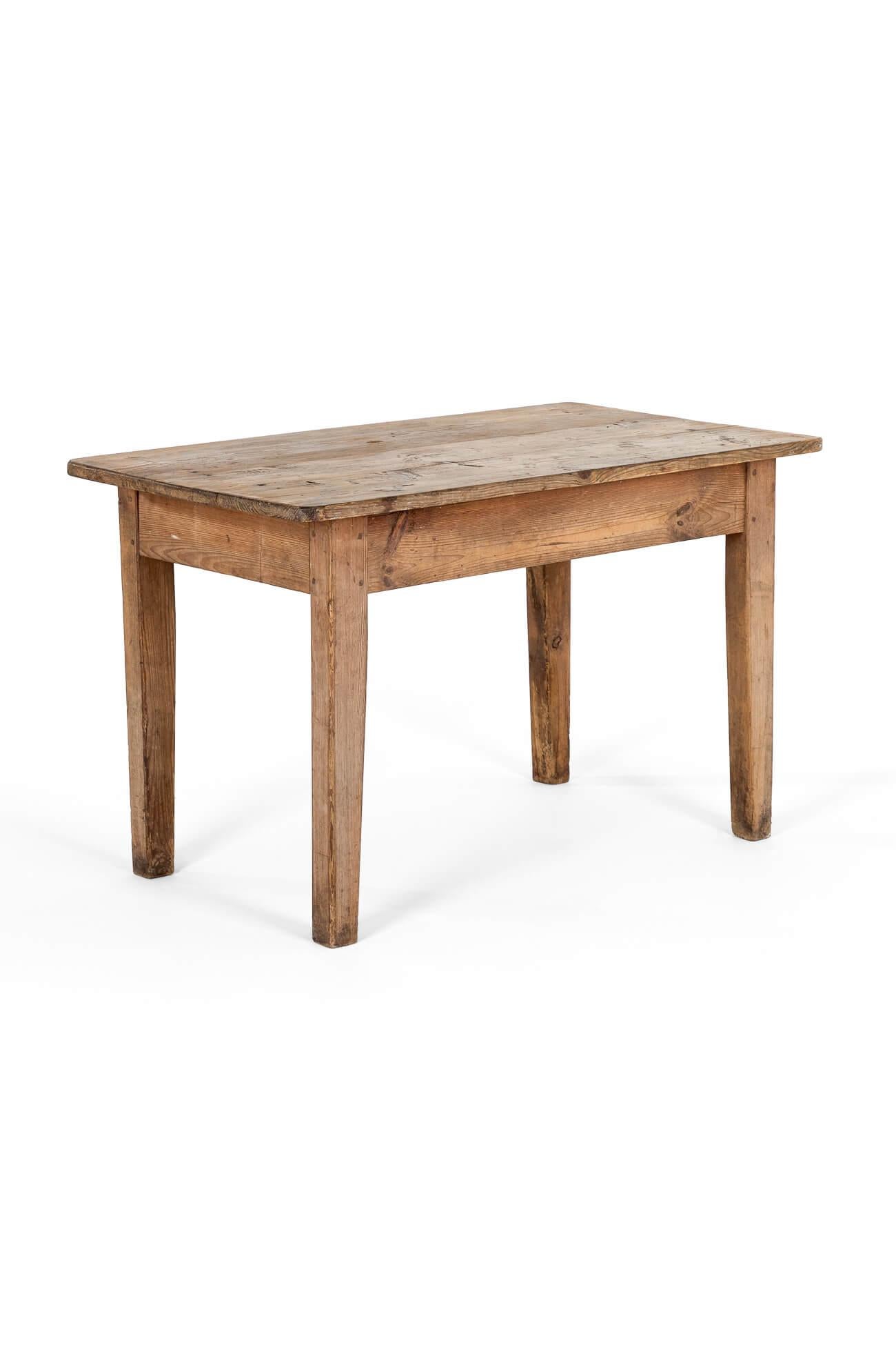 Early Victorian English Pine Side Table For Sale