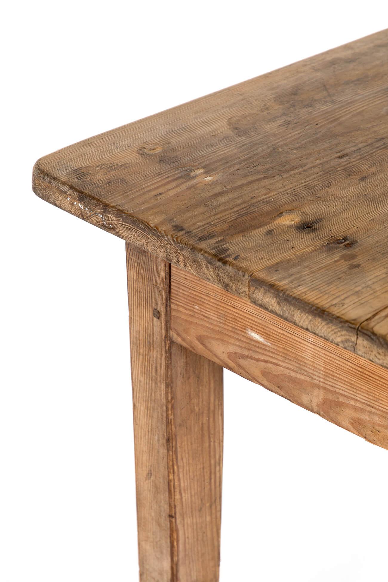 19th Century English Pine Side Table For Sale