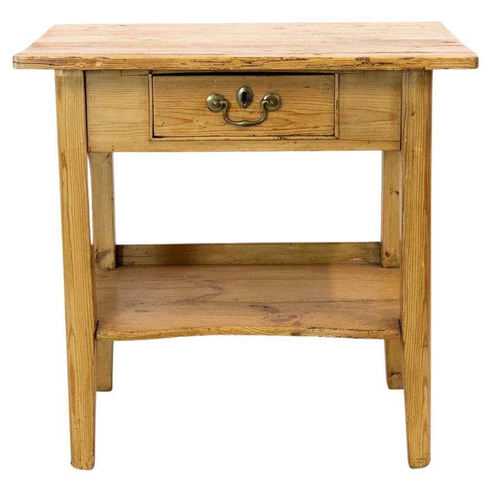 A Pine Side Table From Quebec at 1stDibs