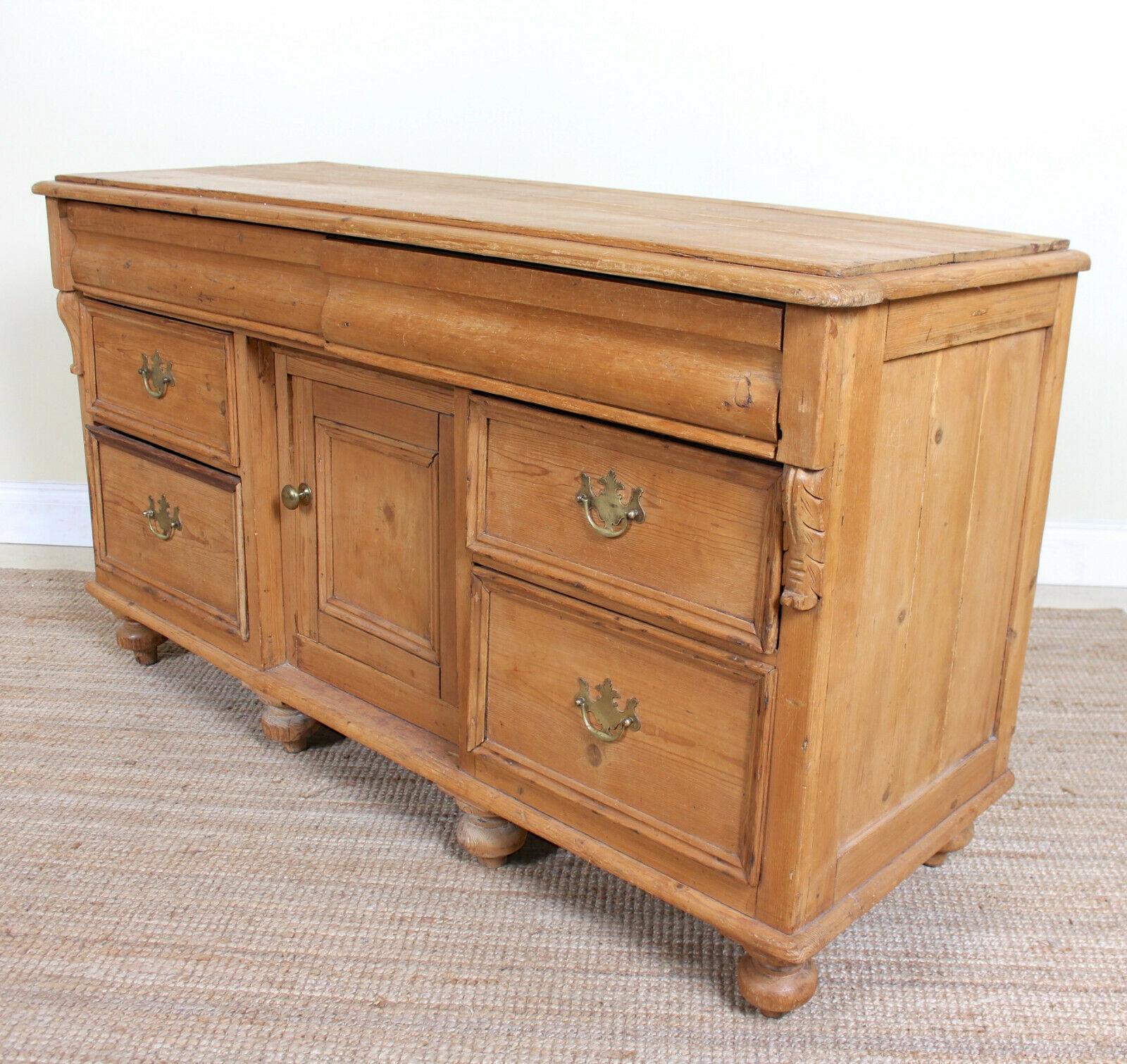 English Pine Sideboard Dresser Base Large Arts & Crafts Country Farm Rustic 2