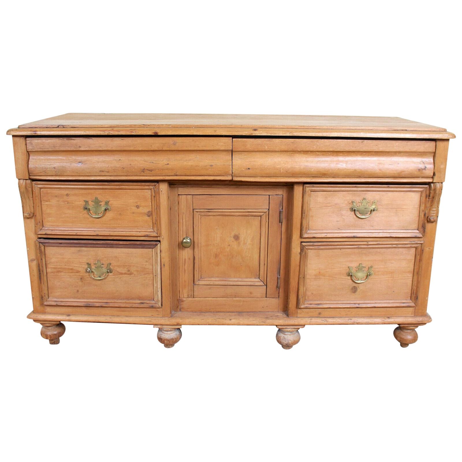 English Pine Sideboard Dresser Base Large Arts & Crafts Country Farm Rustic