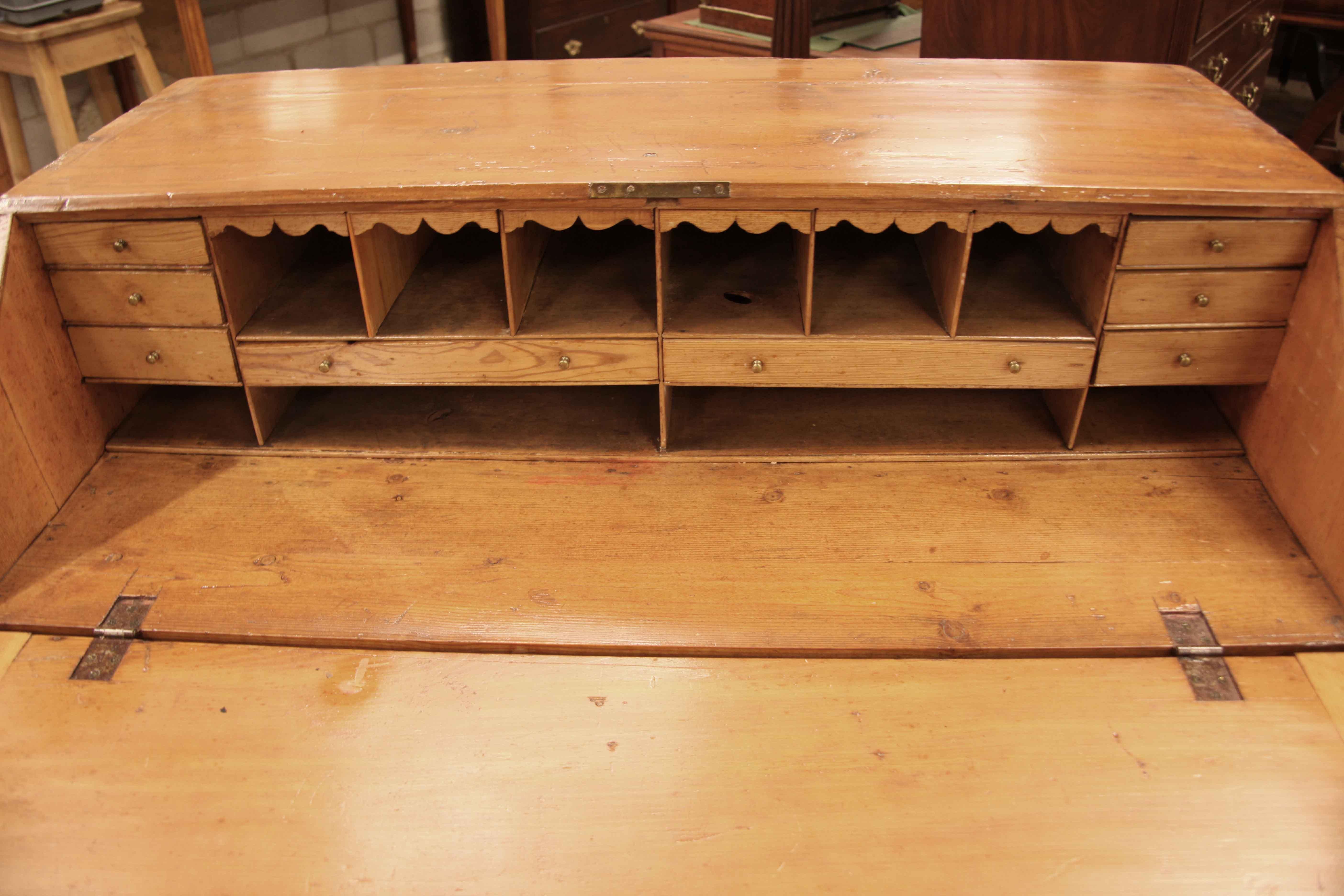 Mid-19th Century English Pine Slant Top Desk For Sale