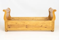 English Pine Sleigh Bed Frame