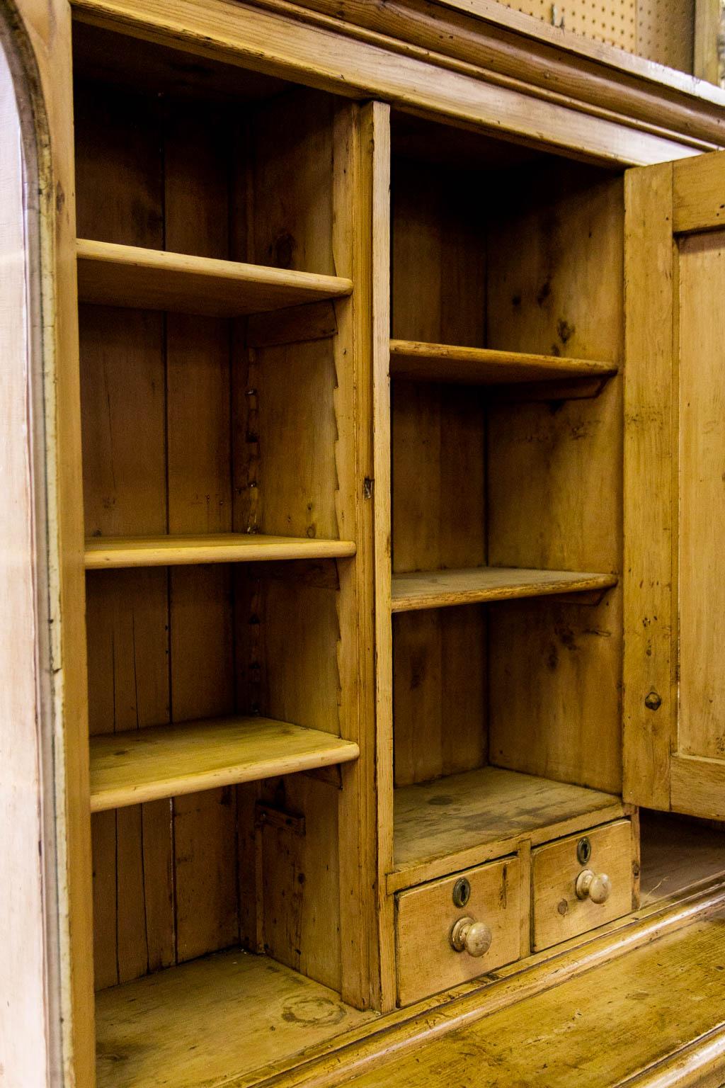 English Pine Stepback Kitchen Cupboard 3