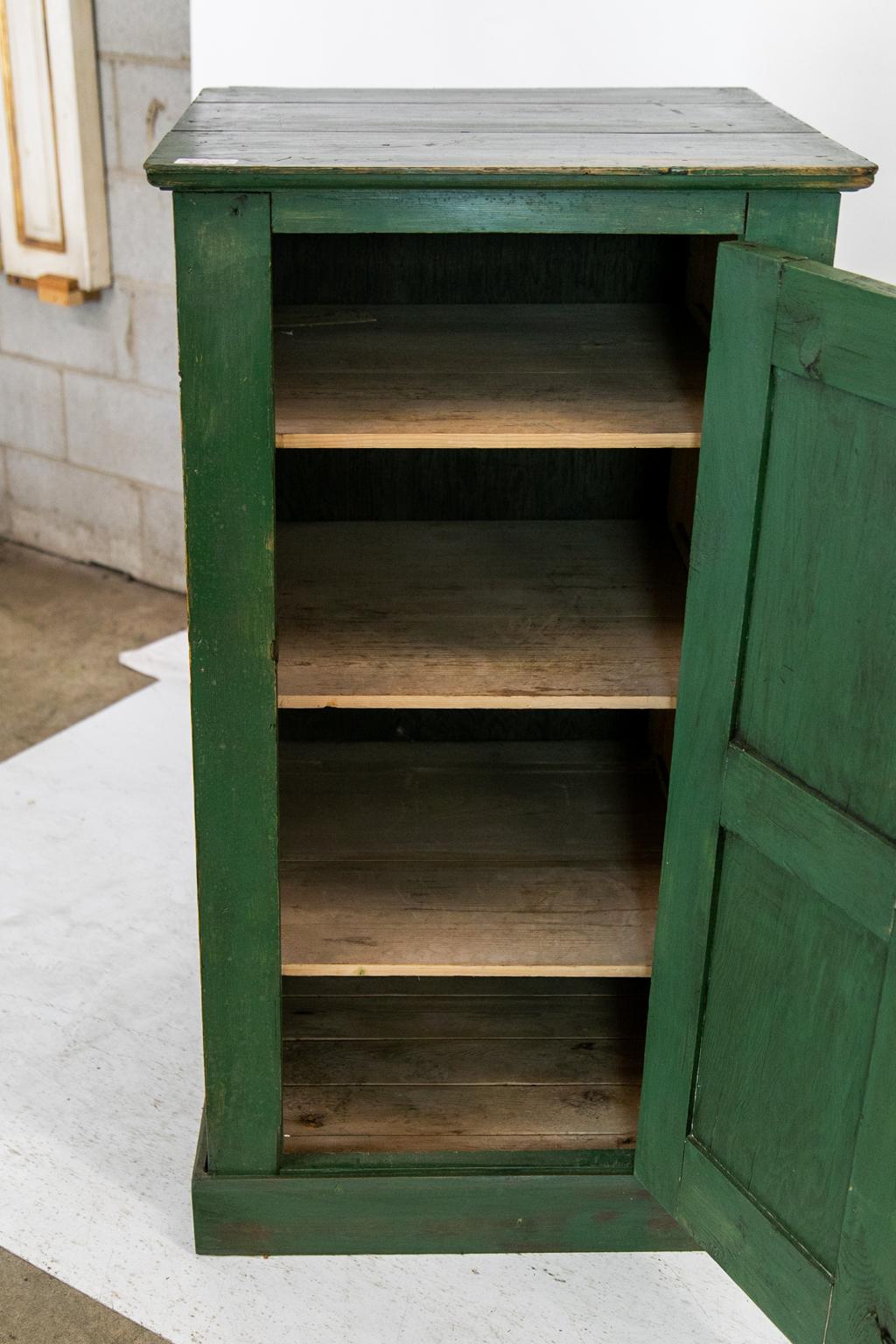 Brass English Pine Storage Cupboard