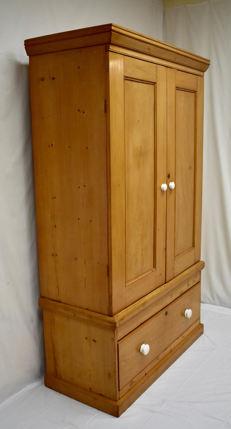 English Pine Two Door Armoire at 1stDibs