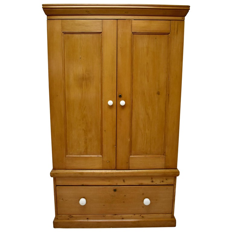 English Pine Two Door Armoire at 1stDibs