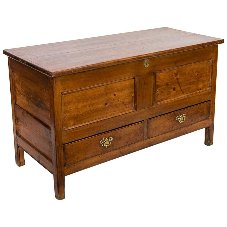English Pine Two-Drawer Blanket Chest at 1stDibs | antique blanket chest  with drawers