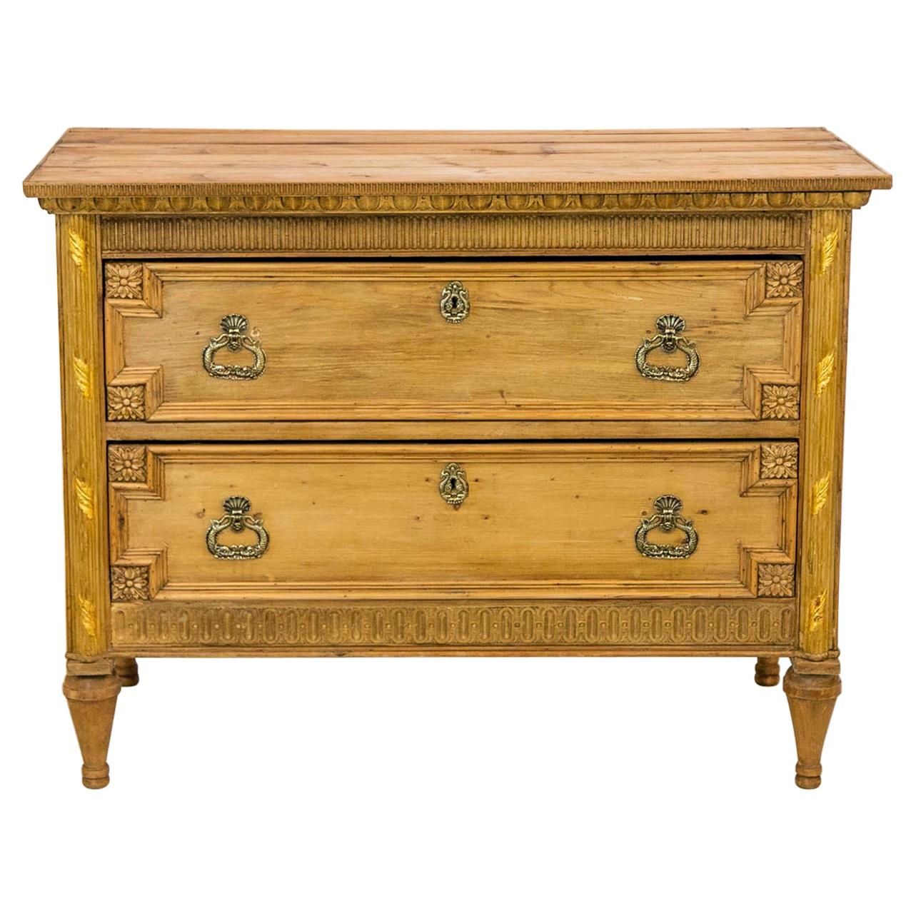 English Pine Two Drawer Chest