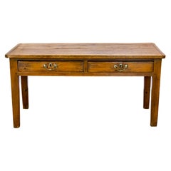 English Pine Two Drawer Serving Table