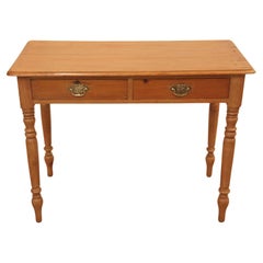 English Pine Two Drawer Side Table