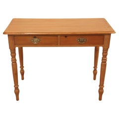 English Pine Two Drawer Side Table