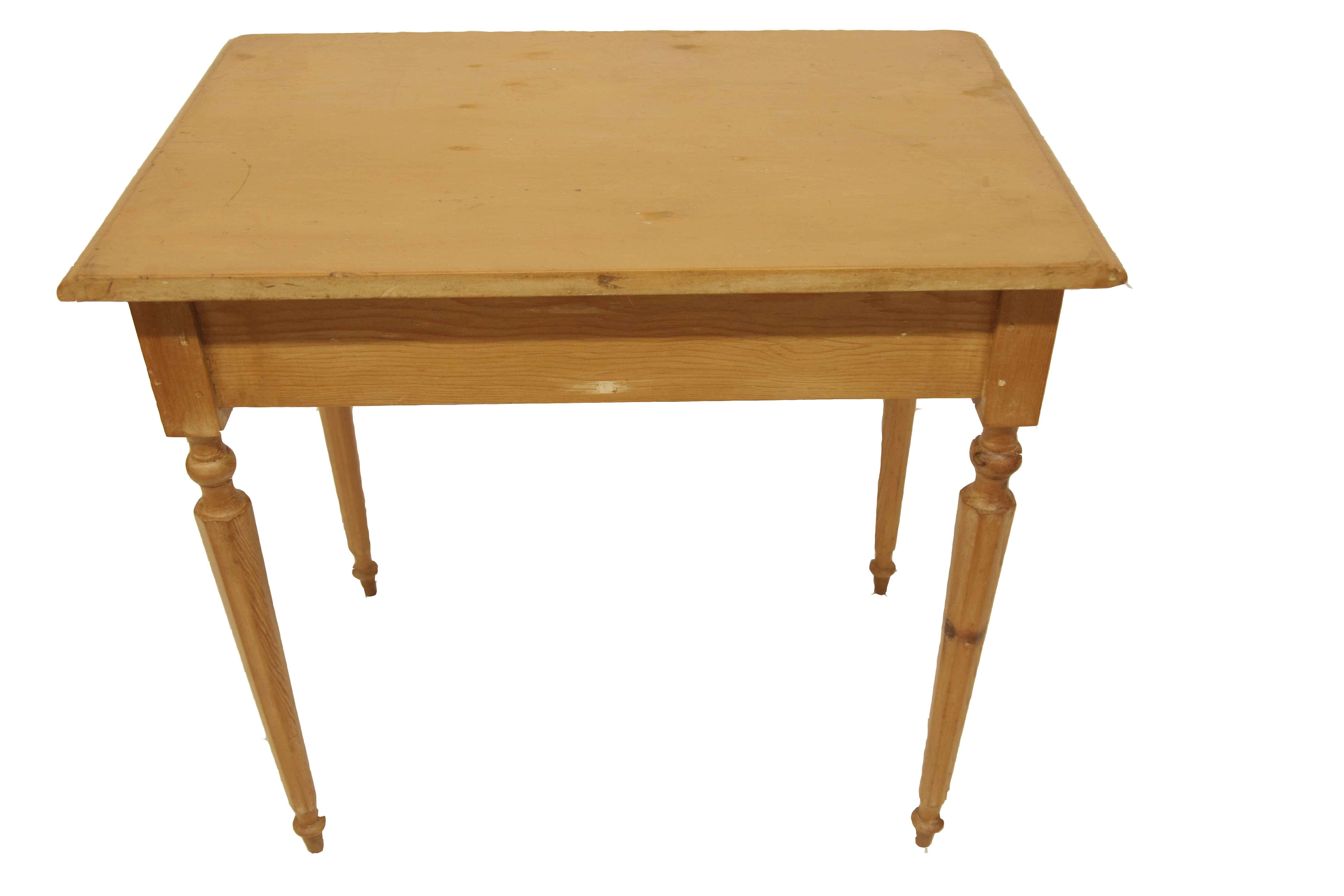 English Pine Two Drawer Table For Sale 2