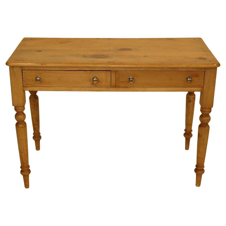 English Pine Two Drawer Table at 1stDibs