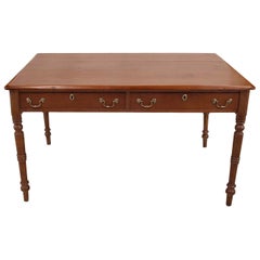 English Pine Two Drawer Writing Table