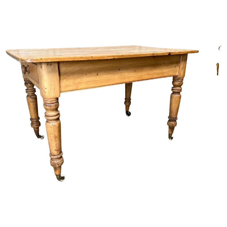 English Pine Victorian Kitchen Work Table For Sale at 1stDibs