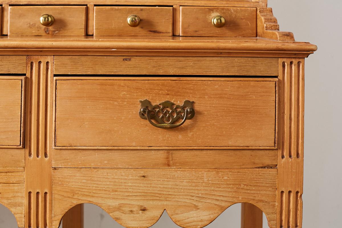English Pine Welsh Dresser with Pot Board and Rack 6