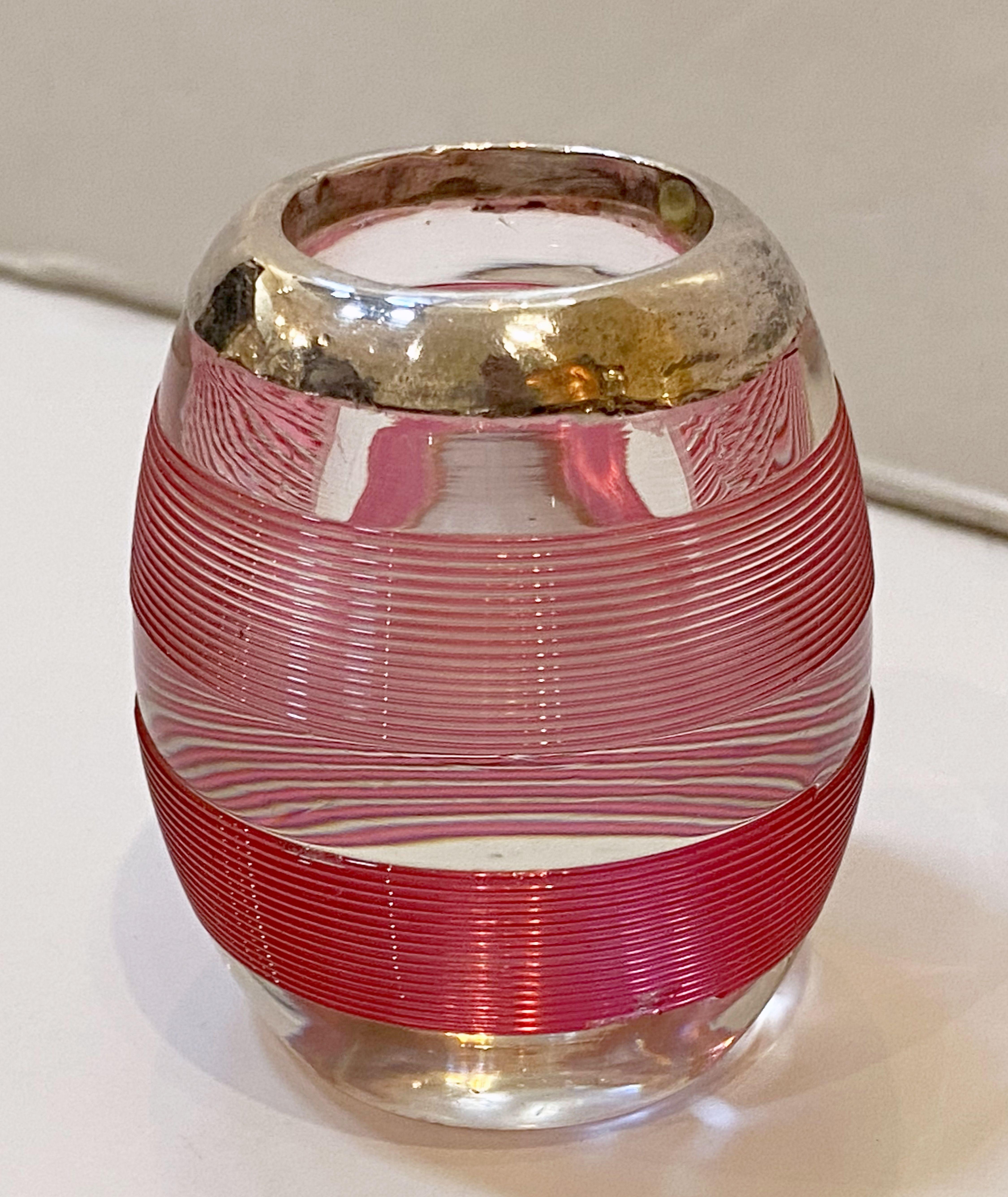 English Pink Match Striker with Sterling Silver Rim 5