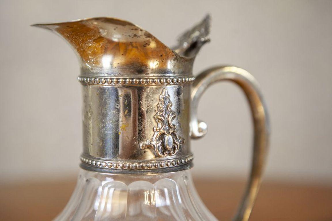 English Pitcher With Silver-Plated Handle From the Turn of the Centuries For Sale 4