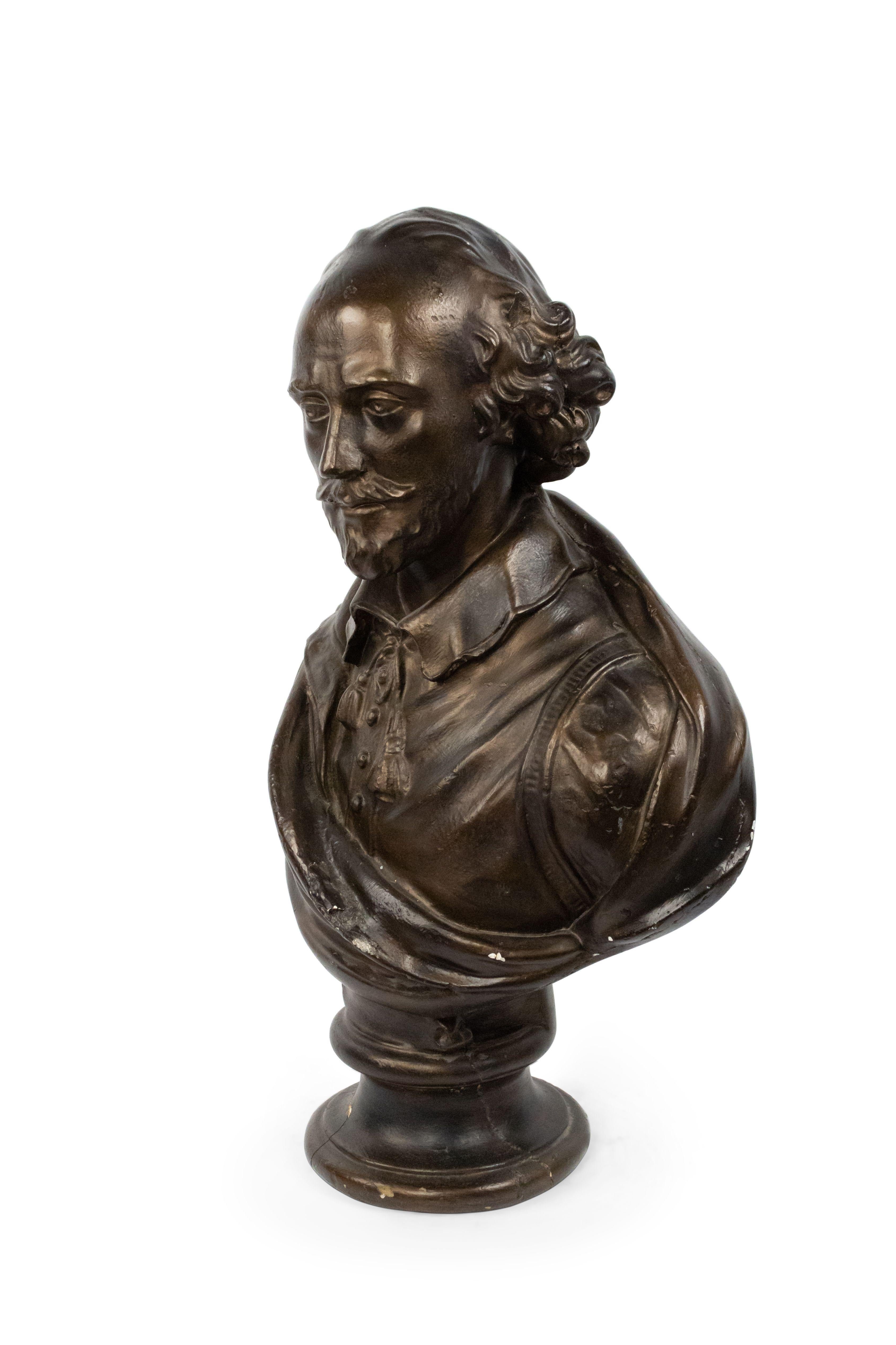 Britannico Busto di Shakespeare in gesso inglese in vendita