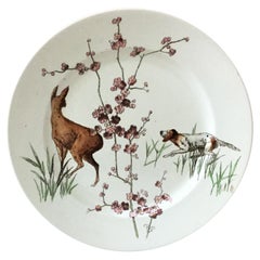 Assiette anglaise Scène de chasse Doulton Burslem, vers 1890