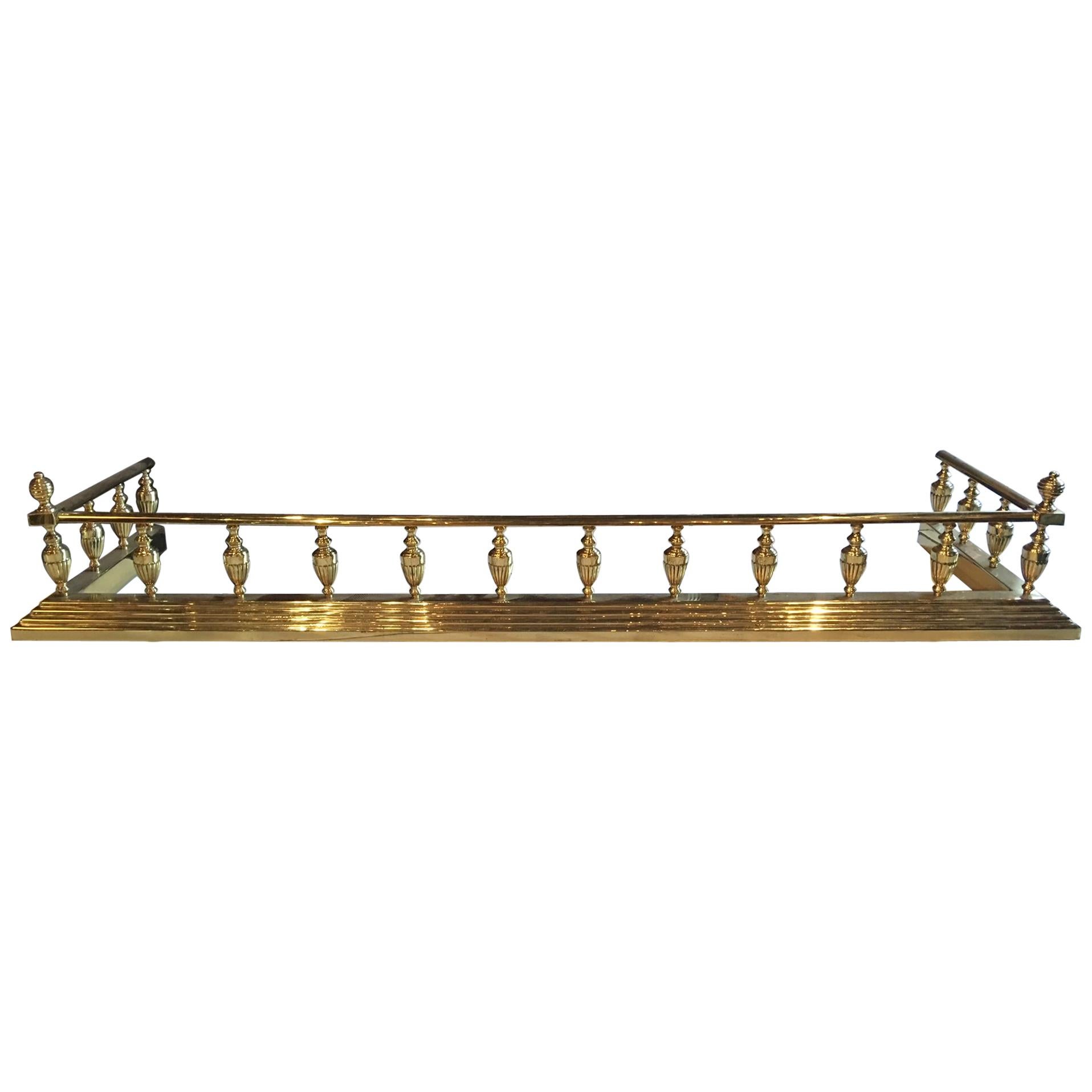 19th Century Bronze Fireplace Fender with Recumbent Lions at 1stDibs