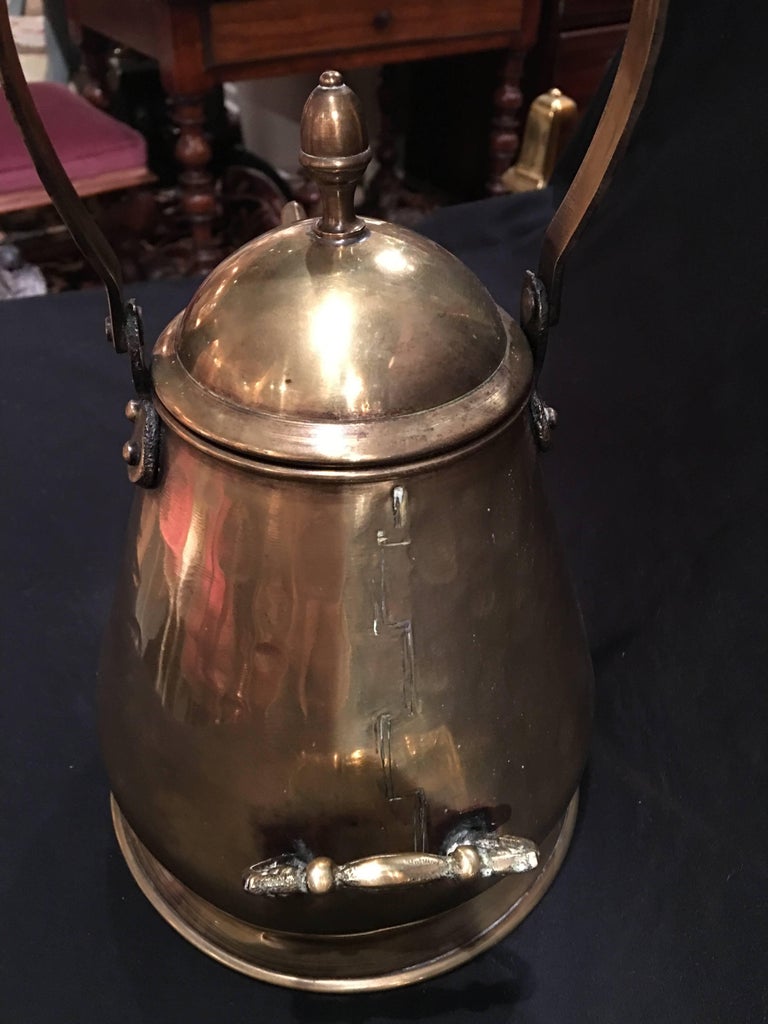 English Polished Brass Kettle, 19th Century at 1stDibs