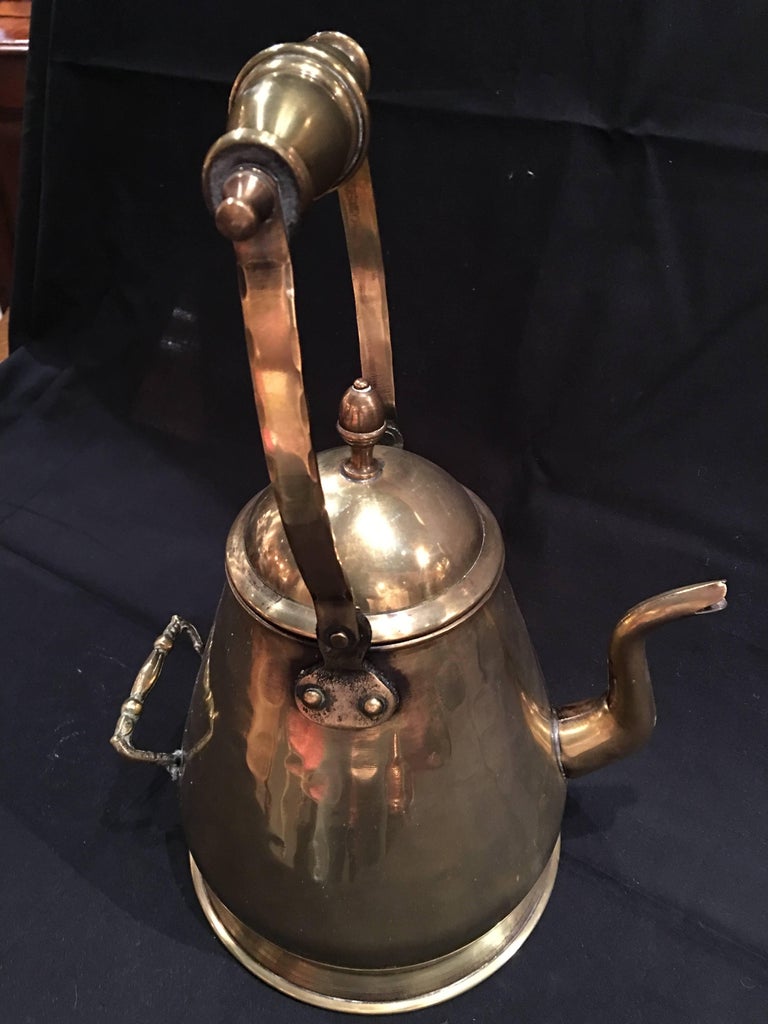 English Polished Brass Kettle, 19th Century at 1stDibs