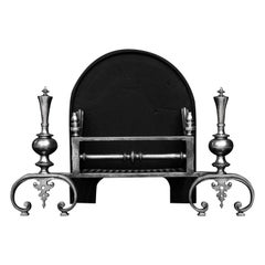 English Polished Cast Iron Firegrate