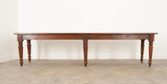 English Poplar & Mahogany Dining Table