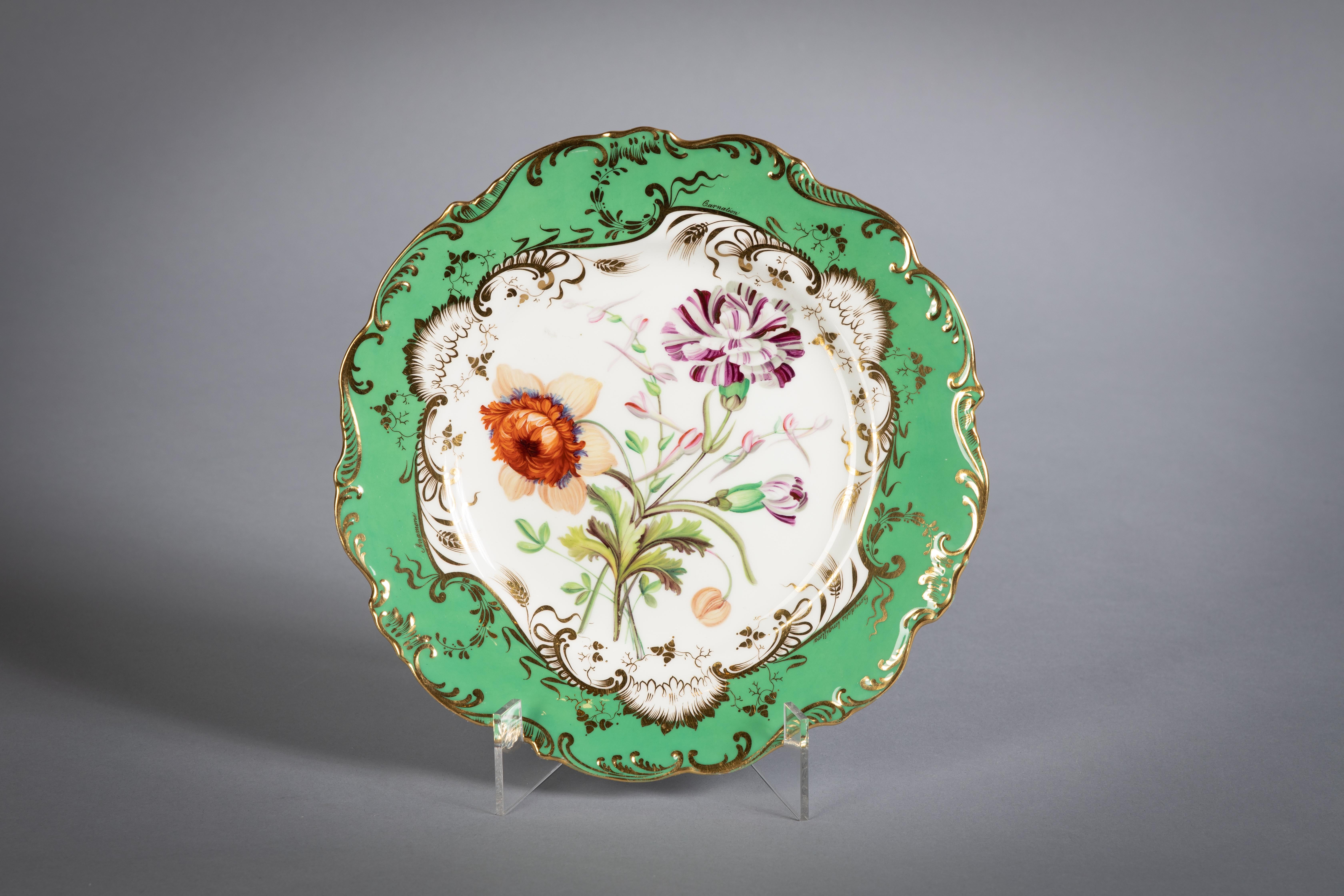 Porcelaine Service de table botanique en porcelaine anglaise, Coalport, vers 1840 en vente