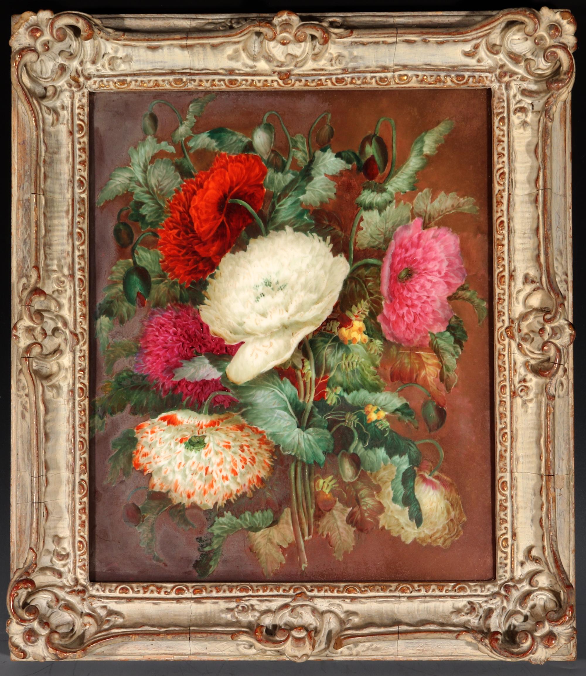English Porcelain Botanical Plaque, Attributed to Derby For Sale 4