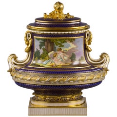 Vaso coperto in porcellana inglese, Minton, 1875 circa