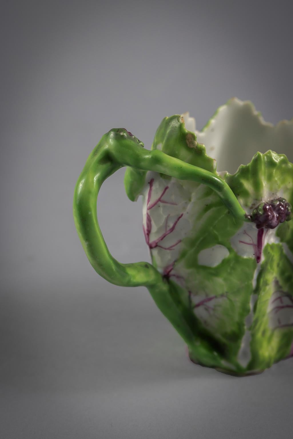 Mid-18th Century English Porcelain Cream Jug, Longton Hall, 1755 For Sale