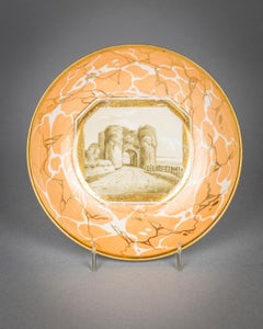English Porcelain Cup and Saucer, Worcester, circa 1820