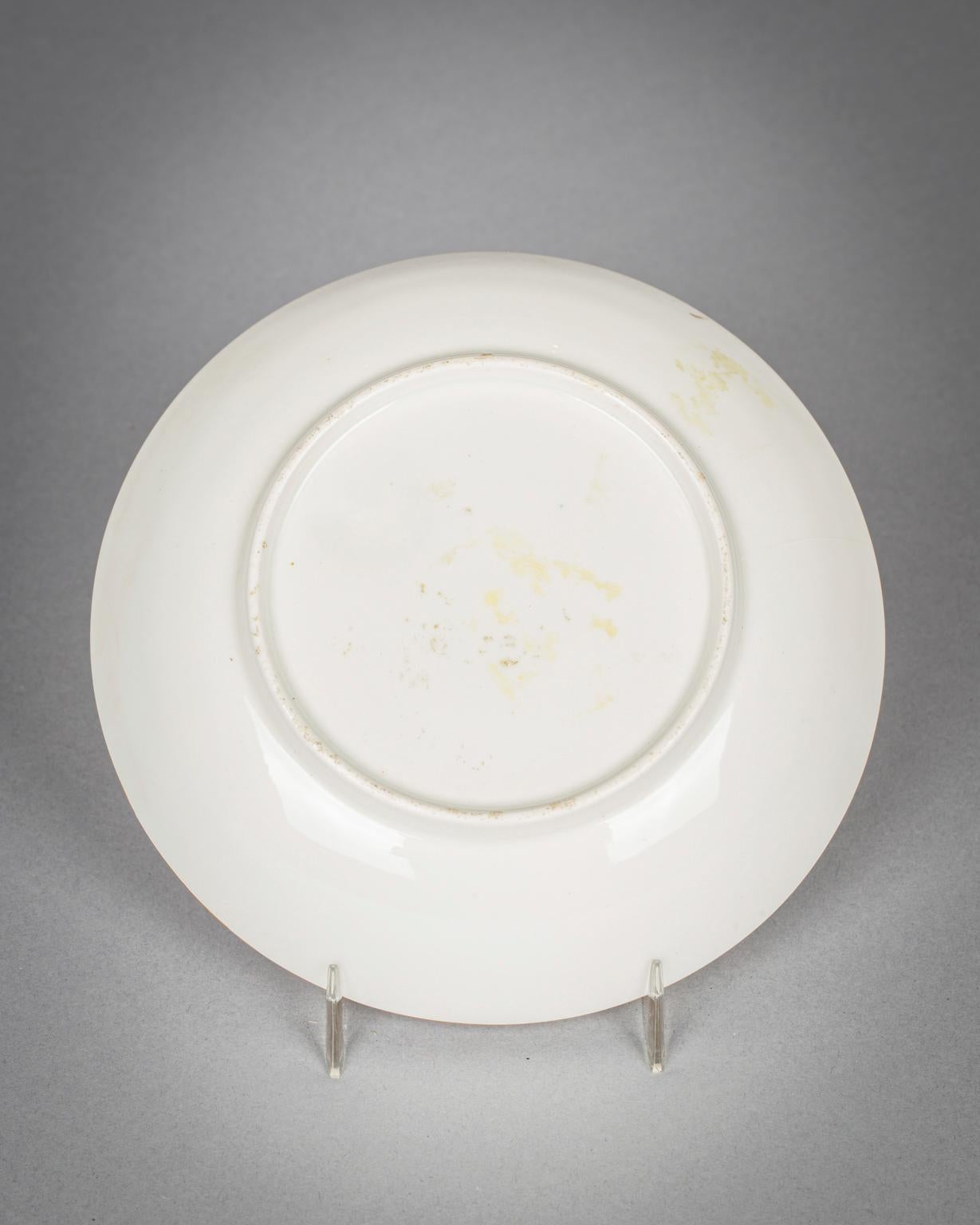 Early 19th Century English Porcelain Cup and Saucer, Worcester, circa 1820 For Sale