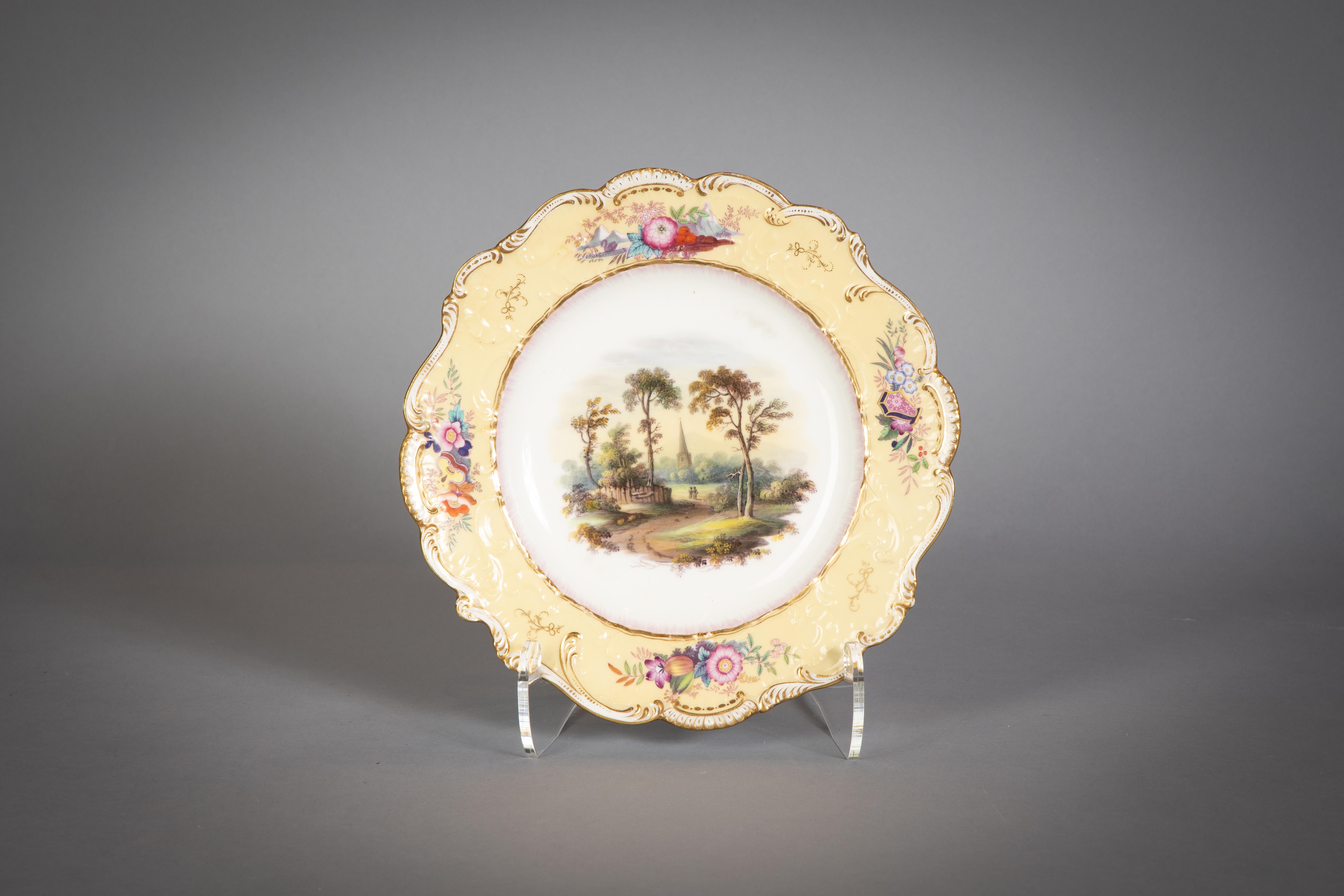 English Porcelain Dessert Service, circa 1820 For Sale 9