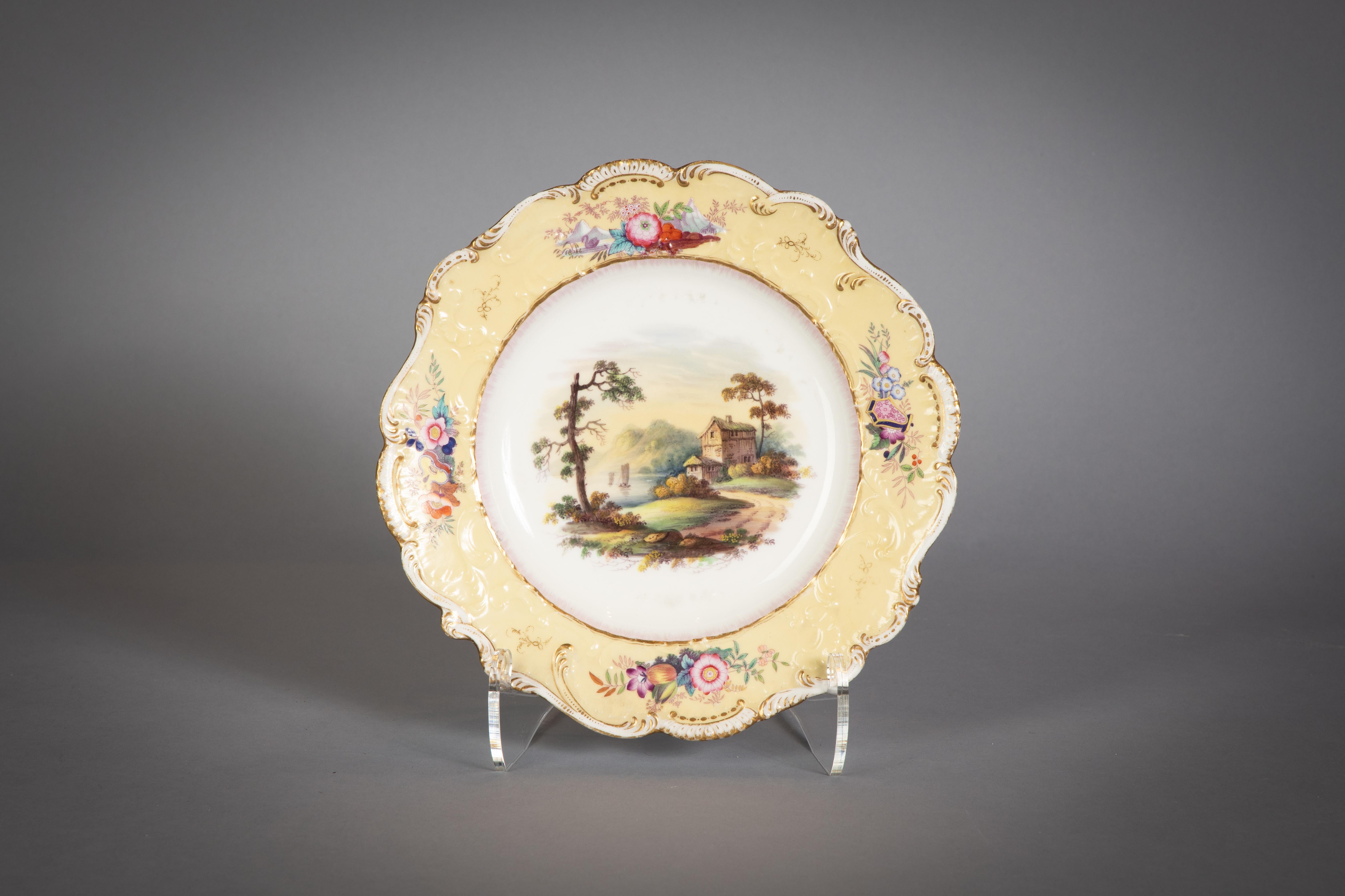 English Porcelain Dessert Service, circa 1820 For Sale 10