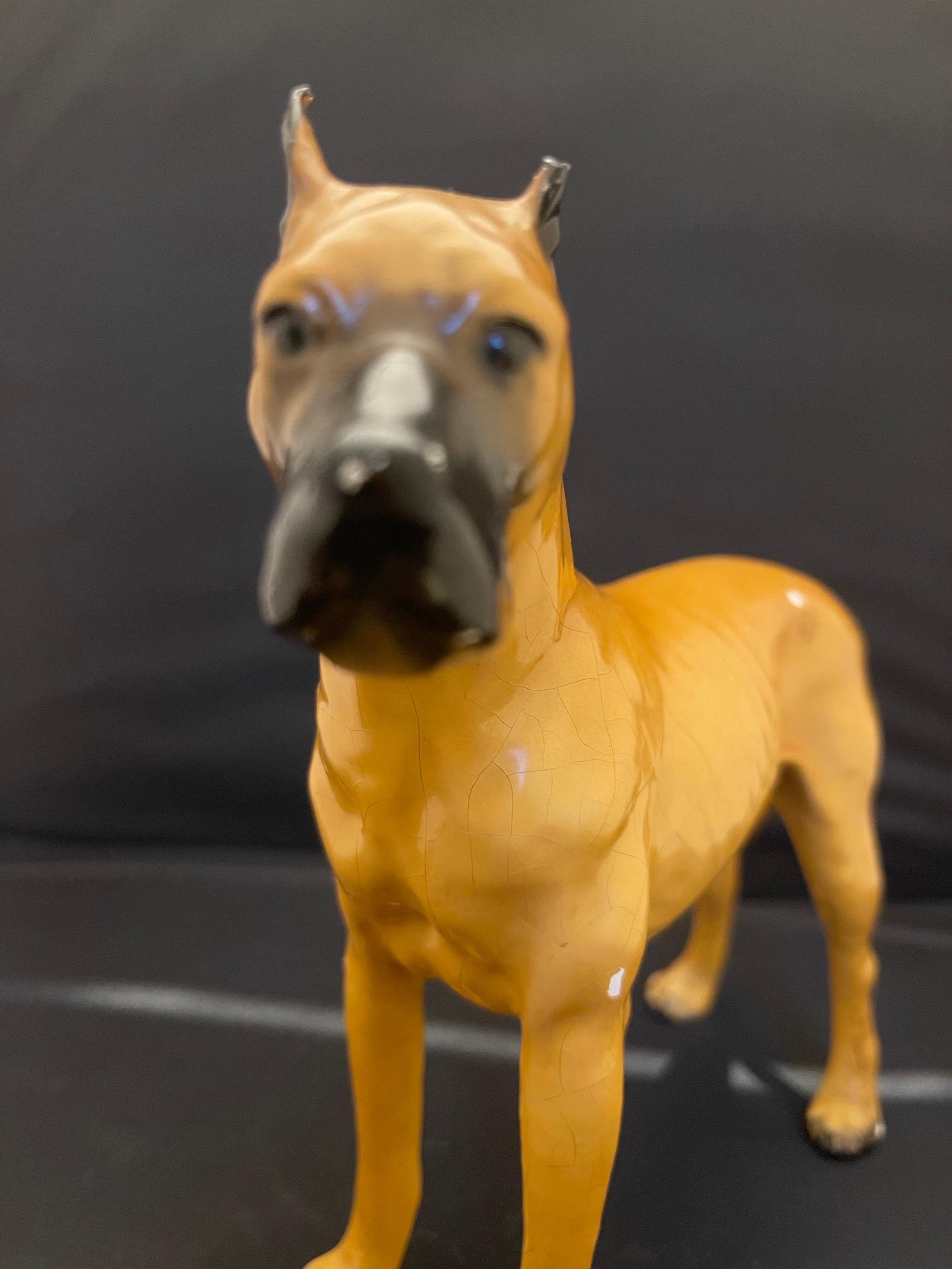 English Porcelain Figure of a Great Dane Dog, Early 20th Century For Sale 1