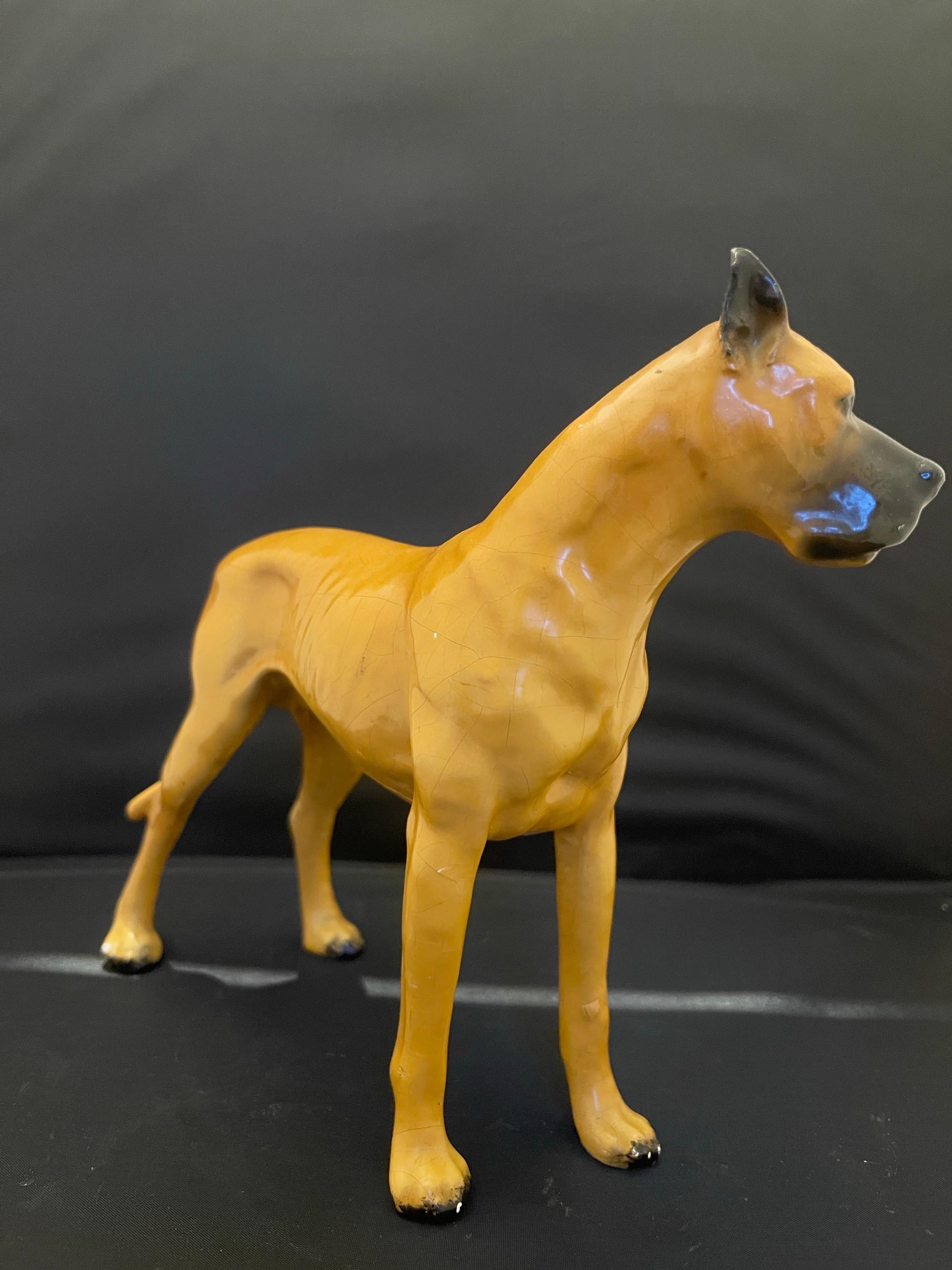 English Porcelain Figure of a Great Dane Dog, Early 20th Century For Sale 2