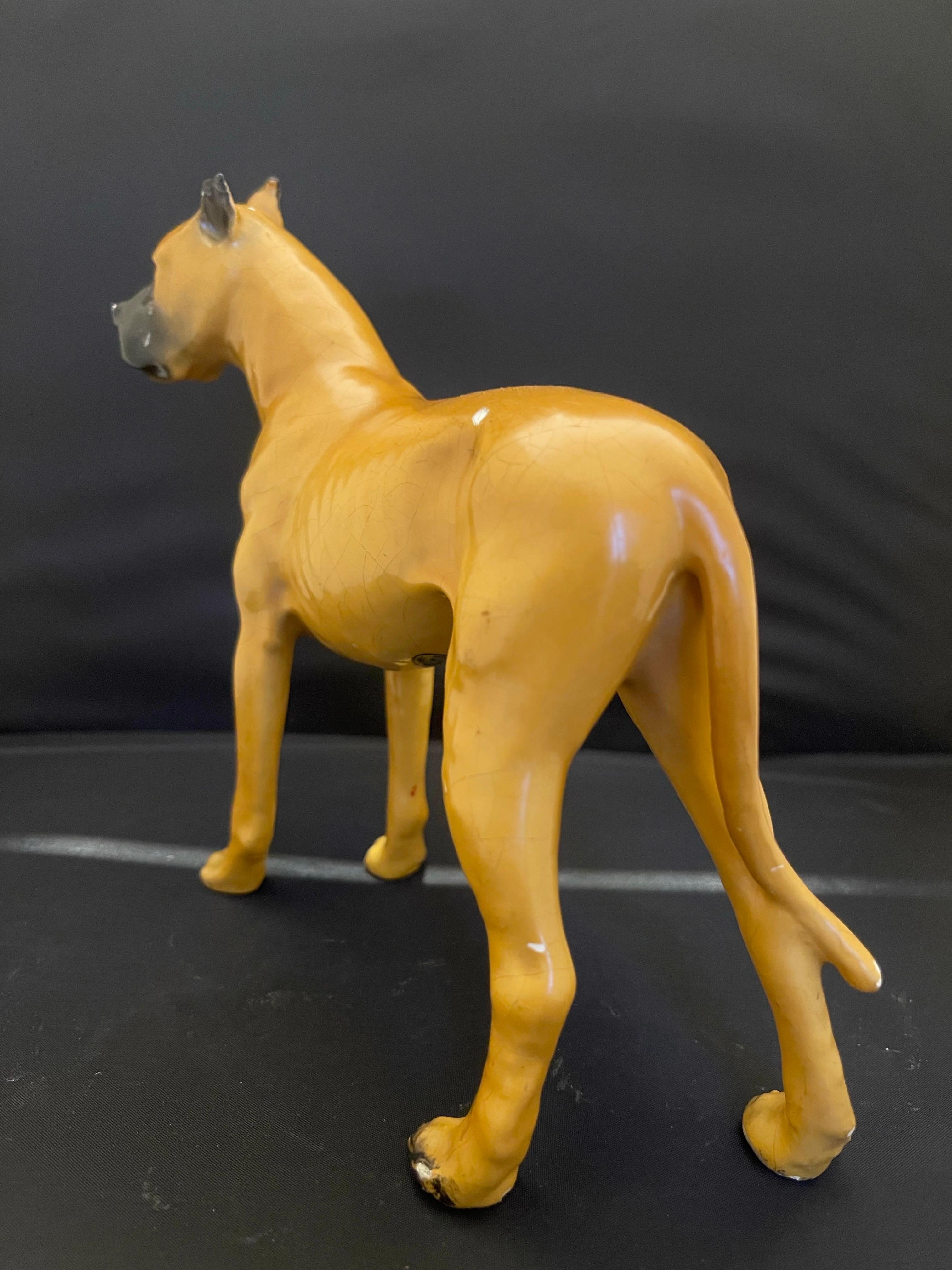 English Porcelain Figure of a Great Dane Dog, Early 20th Century For Sale 5