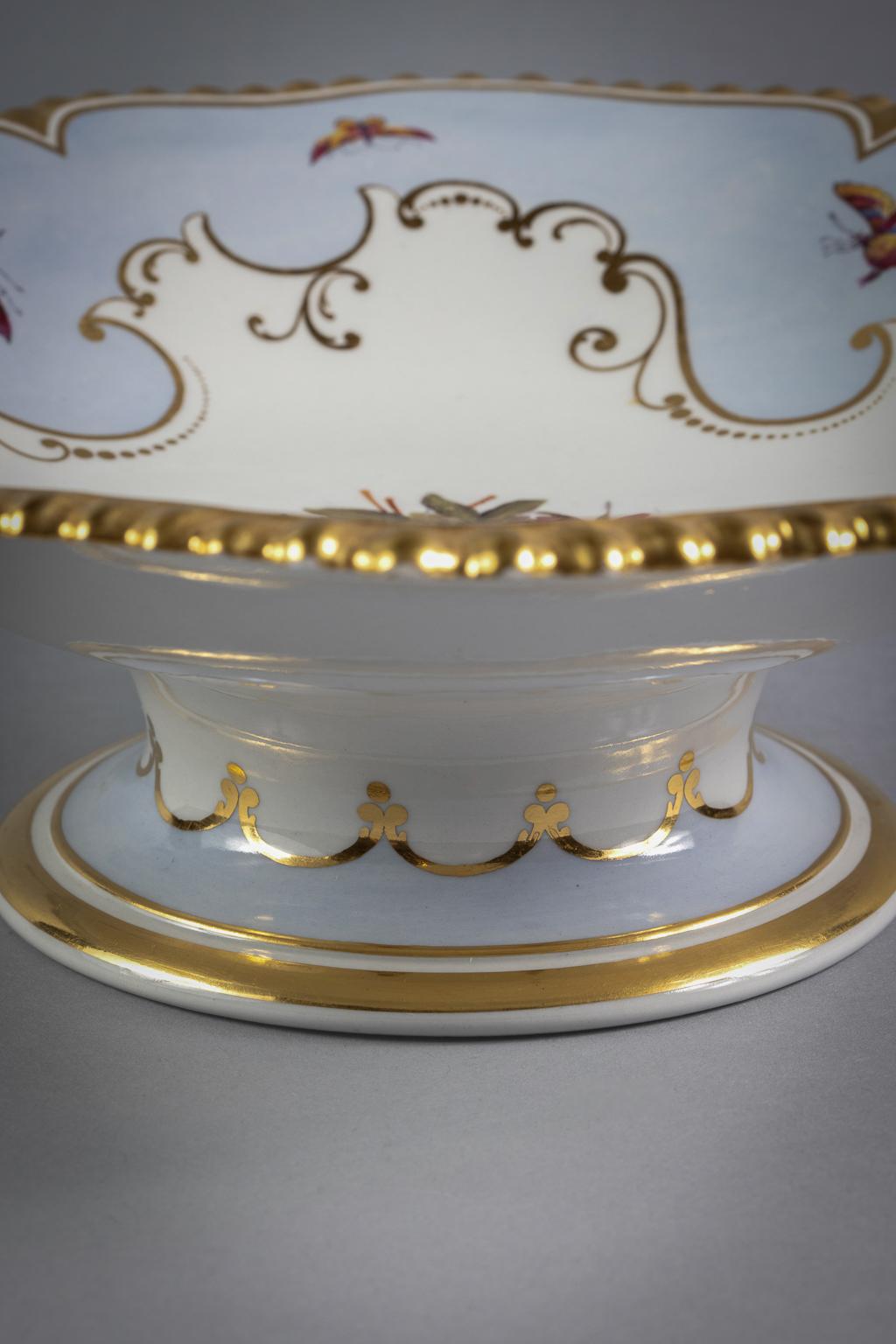 English Porcelain Footed Compote, Flight Barr and Barr, circa 1820 For Sale 3