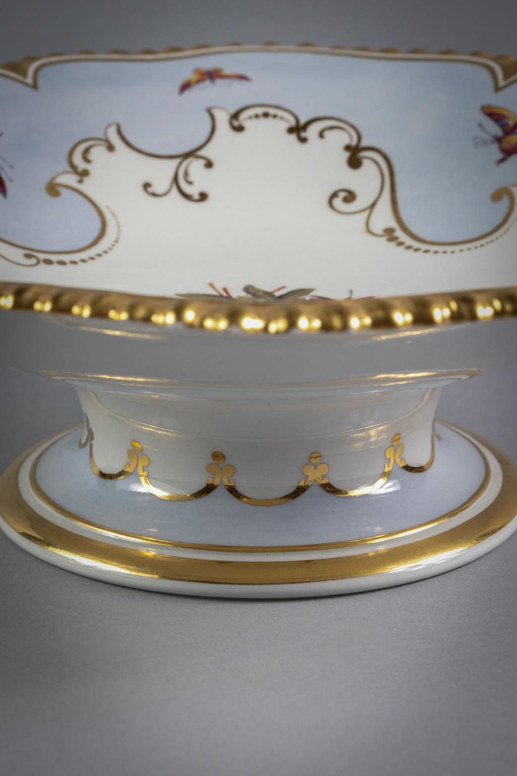 Englische Kompottschale aus englischem Porzellan mit Fuß, Flight Barr und Barr, um 1820 im Angebot 3