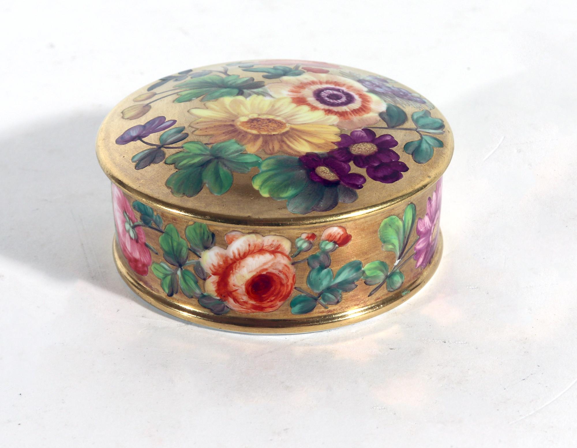 Early 19th Century English Porcelain Patch Box with Irish References, 