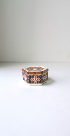 English Porcelain Jewelry Box Royal Crown Derby