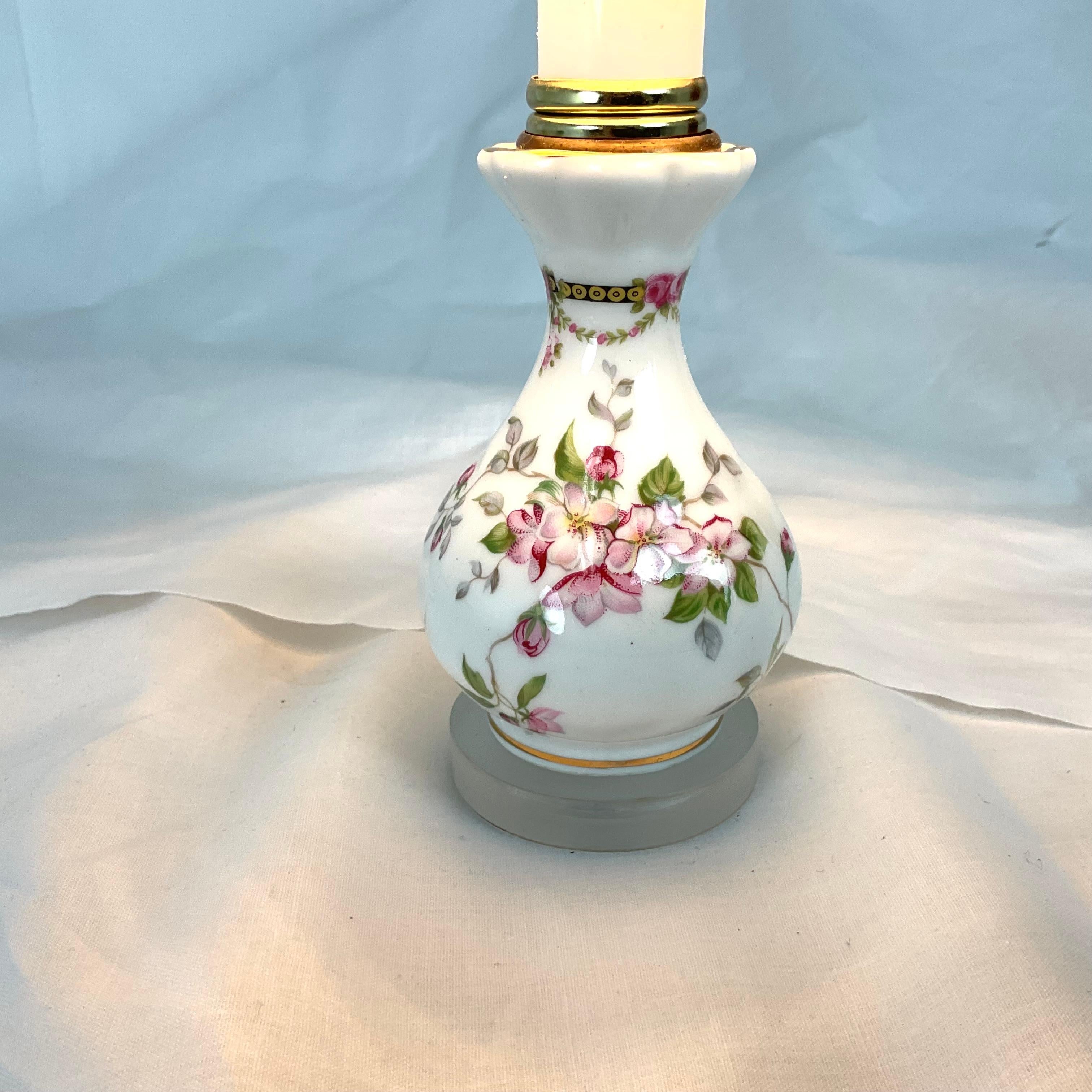 Empire English Porcelain Mini Lamp For Sale
