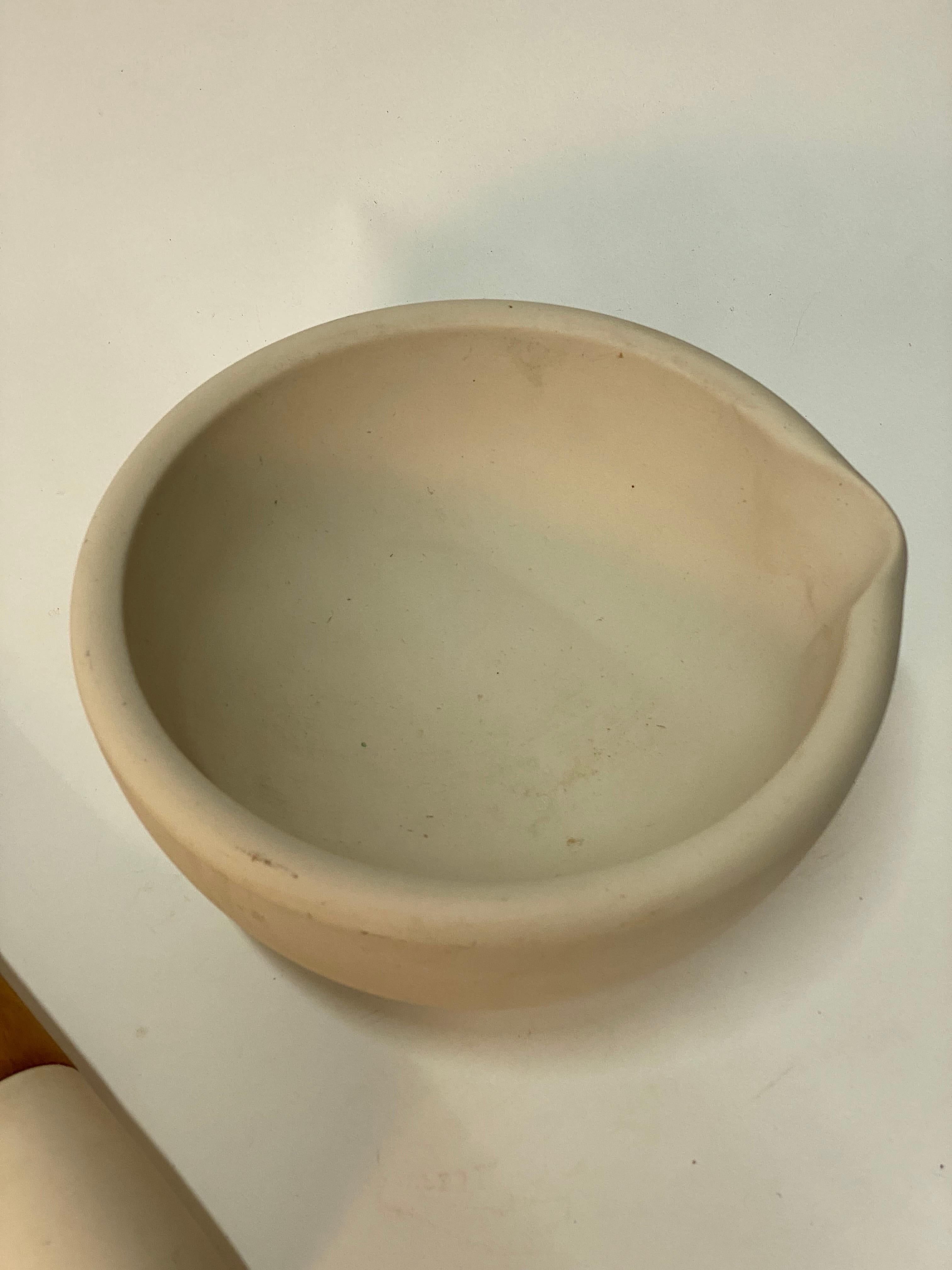 English Porcelain Mortar and Pestle #7 For Sale 4