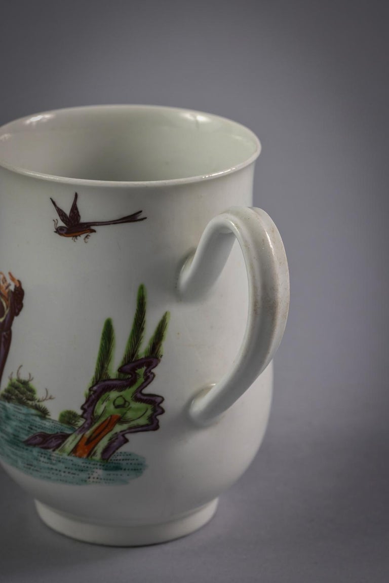 English Porcelain Mug, "Beckoning China Man", Worcester, circa 1756 For