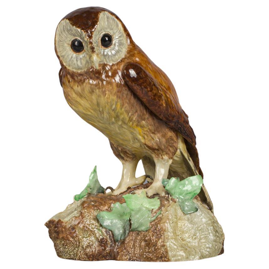 English Porcelain Owl, Royal Crown Derby, Mid-20th Century For Sale